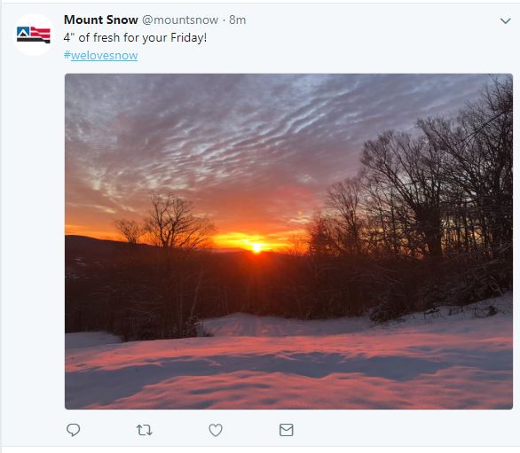 Mount Snow tweet